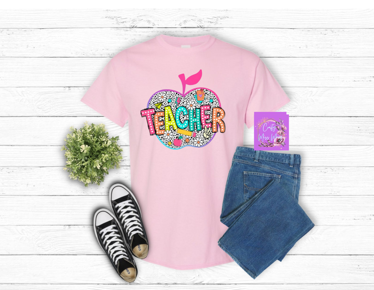 Apple Back-To-School Teacher -Shirt