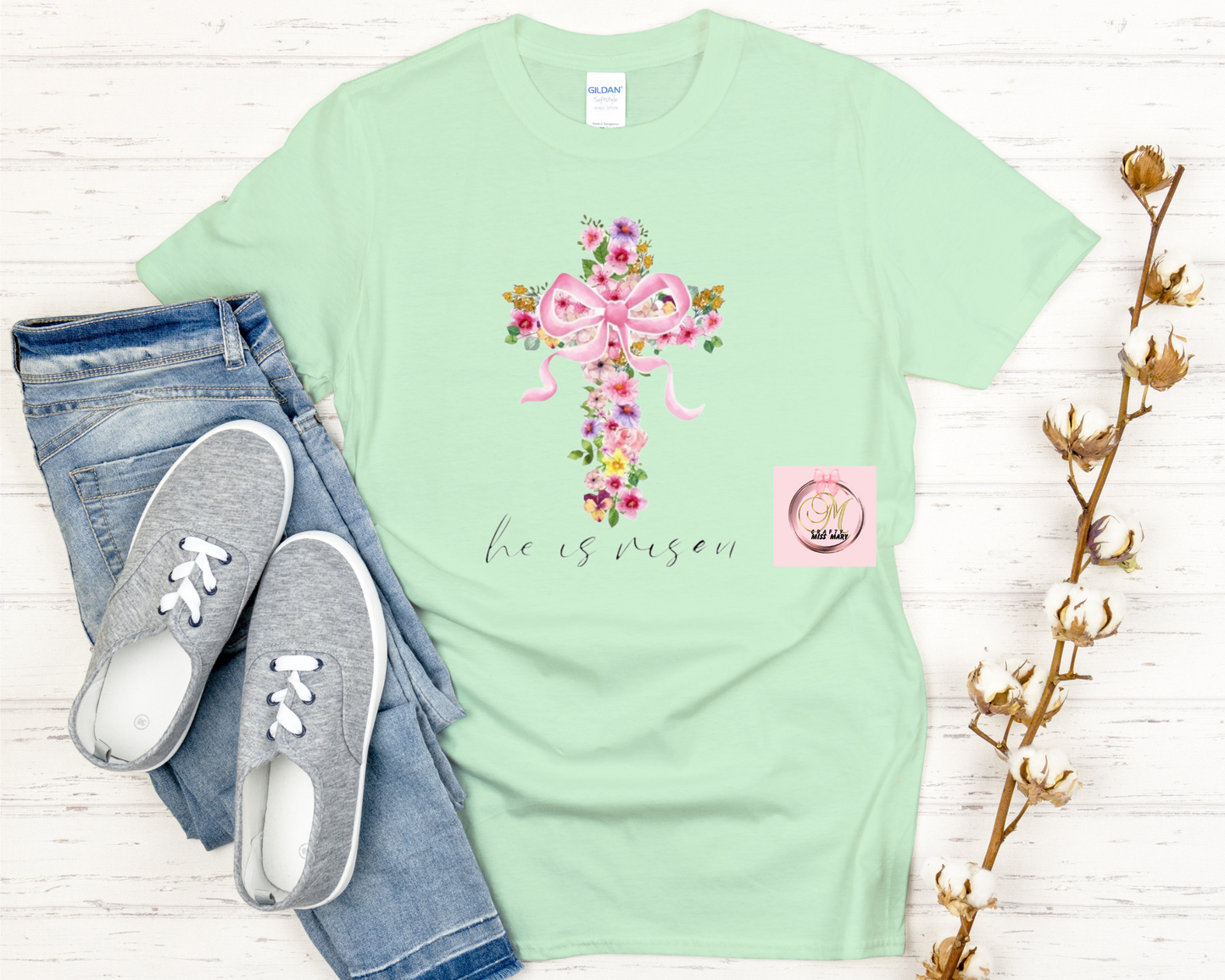 Beautiful Flower Cross-Shirt